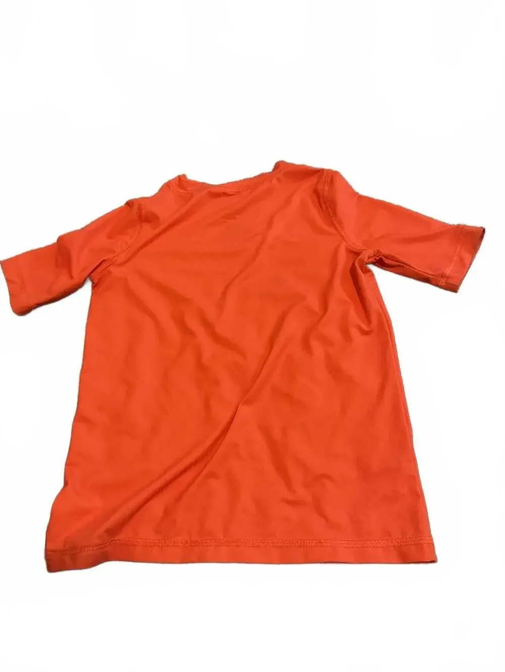 Wonder Nation Kids Swim Rashguard XS Surfboard Graphic Orange Activewear